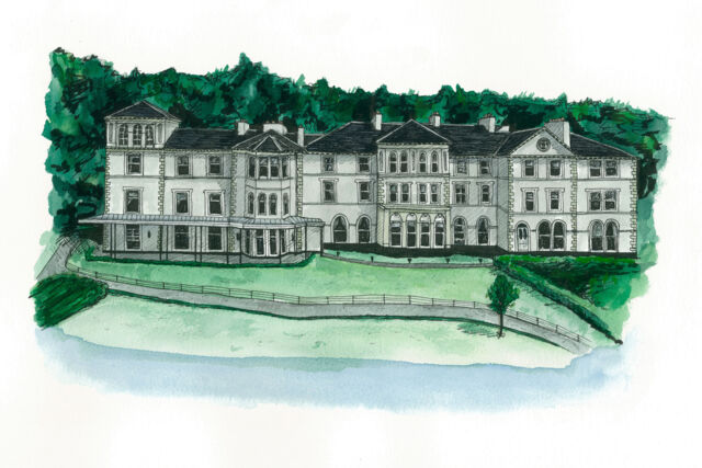 Belsfield Hotel Water Colour Illustration