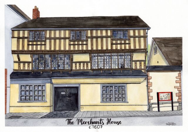 merchants house watercolour