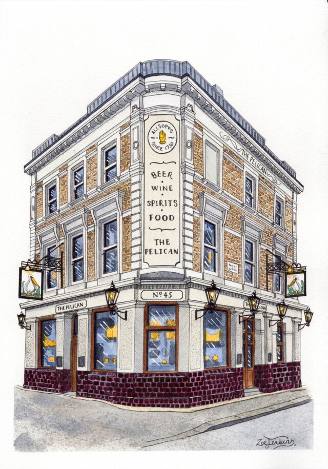 The Pelican: Pub Illustration