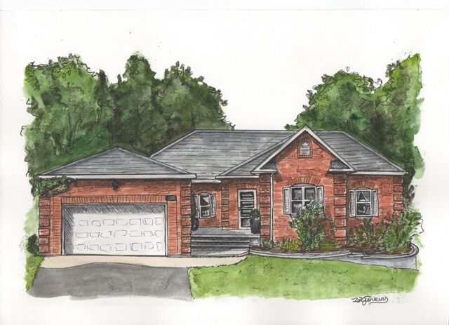 Water Colour House Painting from Photo