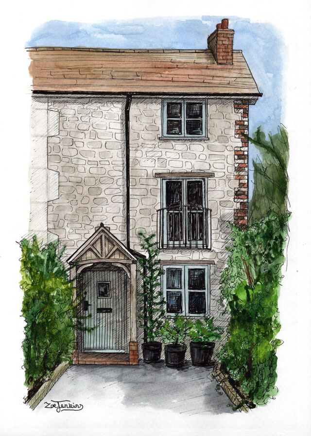 Brick Country Home Painting
