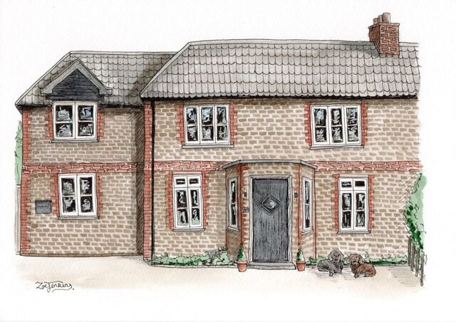 Cottage with Dachshunds