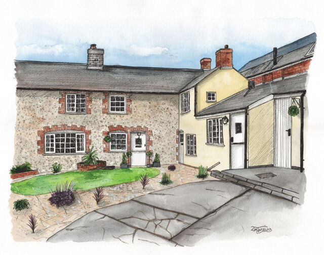 Old Dairy House Portrait
