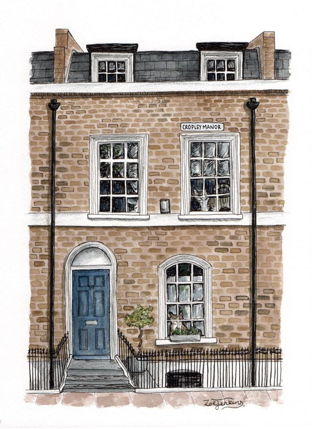 London Town House Water Colour