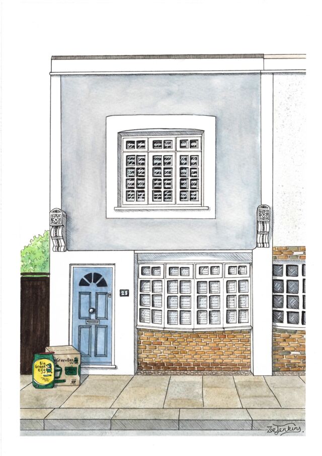 terraced house painting