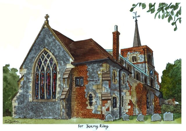 Church Watercolour Painting