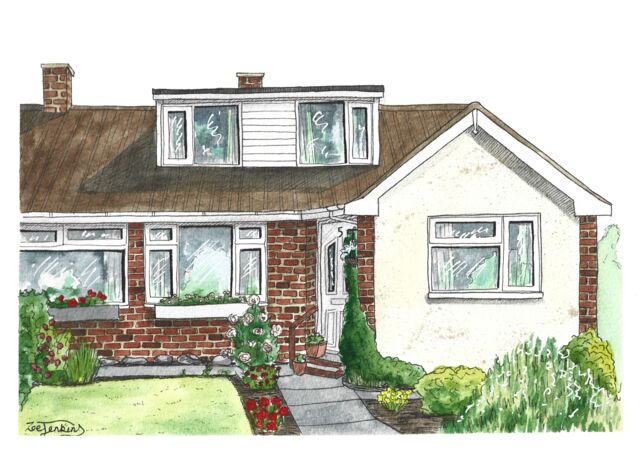 Watercolor house